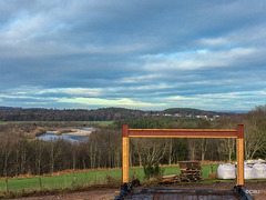 Plot foundations overlooking the Spey valley at Ordiequish