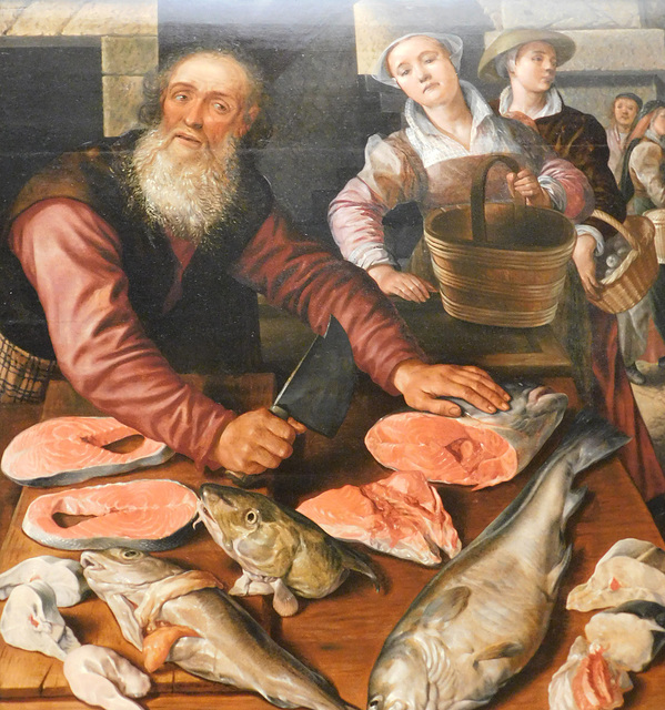 Detail of Fish Market by Beuckelaer in the Metropolitan Museum of Art, January 2020