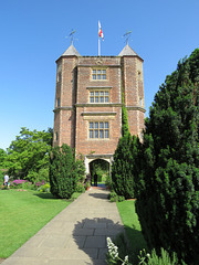 sissinghurst castle, kent   (6)mid c16 brick gatehouse tower which led to the inner court of a house that's been destroyed