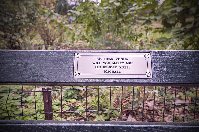 Message on a bench