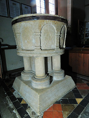 brize norton church, oxon c12 font bowl, the base prob 1868 by street (2)