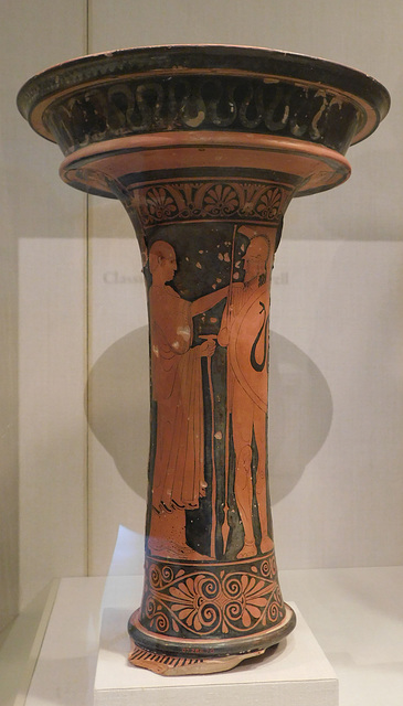 Fragment of a Terracotta Loutrophoros Attributed to the Painter of Bologna 228 in the Metropolitan Museum, March 2022