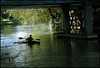kayak beneath the bridge