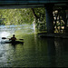 kayak beneath the bridge