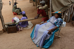 Namibia, Scene on Herero Craft Market