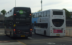 DSCF0425 New and old style Enviro400s at Coventry