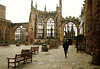 Coventry: The roofless ruins of the old cathedral (Church of St Michael)