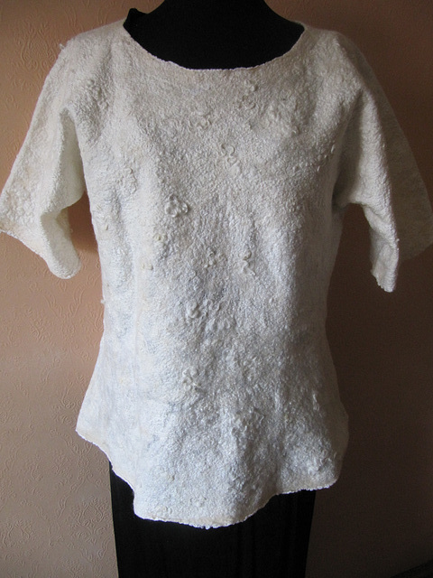 very thin felted blouse
