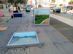 Photo exhibition at a public square