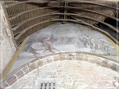 Une fresque , dans la chapelle du château de Montmuran , retraçant les exploits de Bertrand Duguesclin