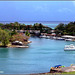 St.Lucia : il porto di Castries - sullo sfondo la pista dell'aeroporto