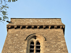 brize norton church, oxon (12) late c13 tower with corbel heads and plate tracery