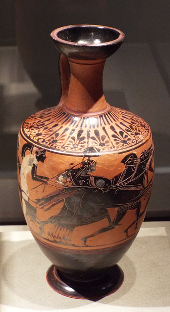 Black Figure Lekythos with a Chariot and Athena in the Virginia Museum of Fine Arts, June 2018