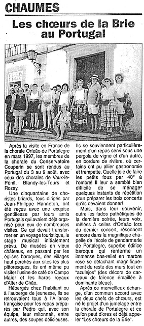 Ancoeur à Portalegre du 13 au 08/08/1998