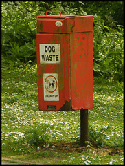 Staffordshire dog bin