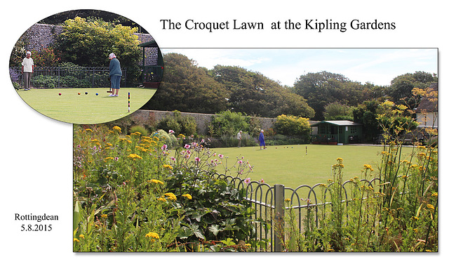 Croquet Lawn at the Kipling Gardens - Rottingdean - in the City of Brighton & Hove, England - 5.8.2015