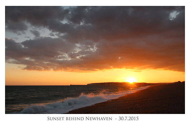 Sunset behind Newhaven - 30.7.2015