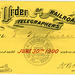 Order of Railroad Telegraphers Membership Card, 1900