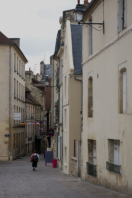 Down a dark lane in Caen