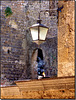 Bracciano : un bel lampione nel cortile del Castello Odescalchi