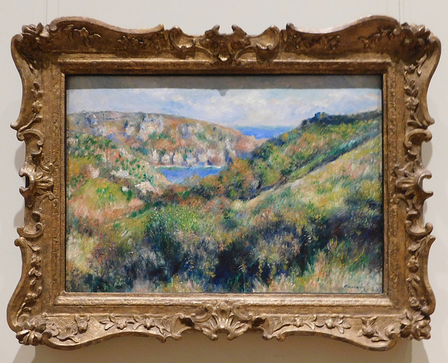 Hills Around the Bay of Moulin Huet, Guernsey by Renoir in the Metropolitan Museum of Art, January 2022