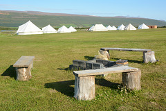 Iceland, The Place for Barbeque in the Camp Hotel Original North
