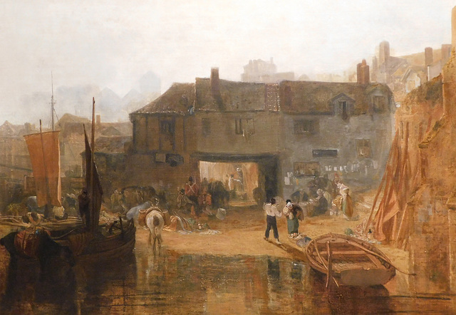 Detail of Saltash with Water Ferry by Turner in the Metropolitan Museum of Art, January 2022