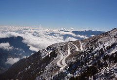 The road at 4200 meters