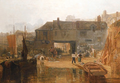 Detail of Saltash with Water Ferry by Turner in the Metropolitan Museum of Art, January 2022