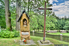 Wooden sculpture "Pensive Christ" Carpathian Poland