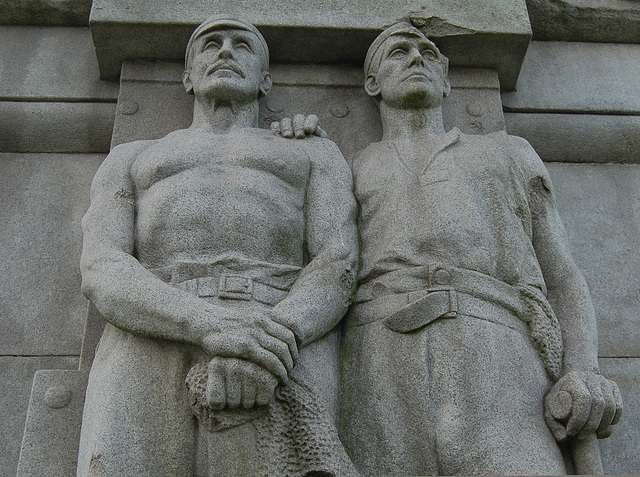 Detail of The Heroes of the Marine Engine Room, Pierhead , Liverpool