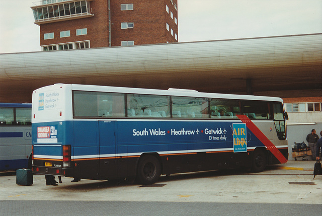 South Wales Transport M110 PWN at Heathrow - 2 July 1996