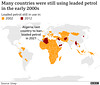 clch - leaded petrol use, global map