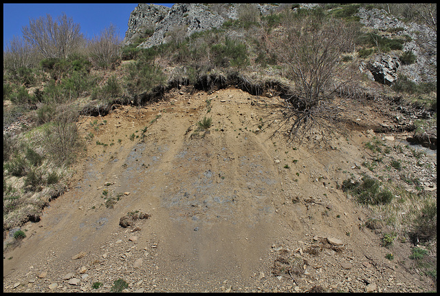 Erosion dans un dépôt volcano-détritique