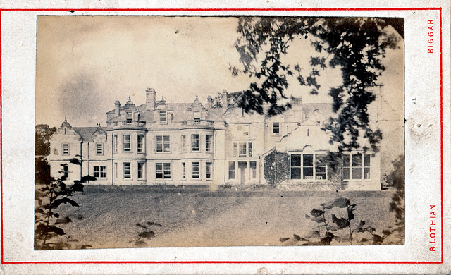 A carte de visite of c1880 of Kirklinton Hall, Cumbria (now a ruin)