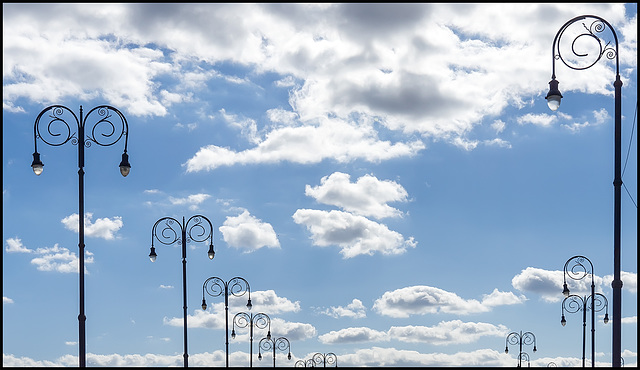lampposts in the sky