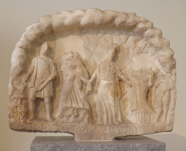 Votive Relief from Vari in the Shape of a Cave in the National Archaeological Museum of Athens, May 2014