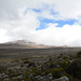 Kilimanjaro, View from the Rocks of Zebra towards the Kibo Caldera (in the clouds)