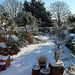 Snowy back garden