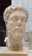 Portrait of Marcus Aurelius in the Archaeological Museum of Madrid, October 2022