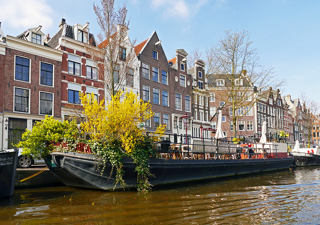 Wohnboot in den Grachten  von Amsterdam
