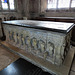 burford church, oxon (121) c15 tomb chest with angels holding shields