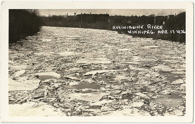 WP2068 WPG - ASSINIBOINE RIVER APR 17 1936 (SPRING ICE)