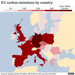 clch - EU [inc UK] emission map; 2019