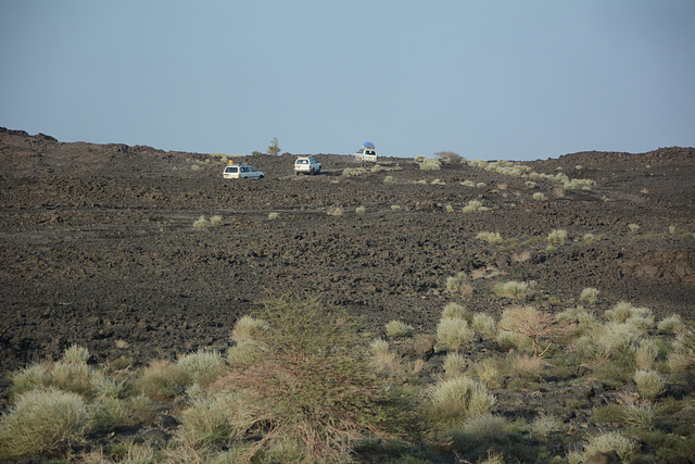 Ethiopia, on the Way to Erta Ale Base Camp off-road through the Lava Fields of the Afar2 Volcanic Zone