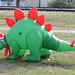 Stegosaurus ready for Christmas party