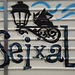 Stencil representing Seixal typical lamps.