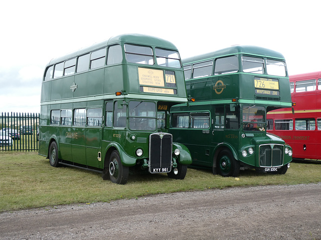 Preserved former London Transport RT3232 (KYY 961) and RCL2233 (CUV 233C) at Showbus - 29 Sep 2019 (P1040707)