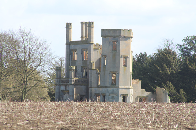 Haverholme Priory, Lincolnshire remains of the c1830 mansion mostly demolished in the later 1920s