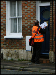 postman at the door